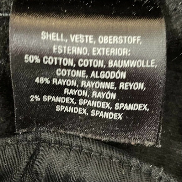 Anthropologie Size 8 The Essential Slim Pants Black Velvet Pockets Cropp… - Picture 8 of 10